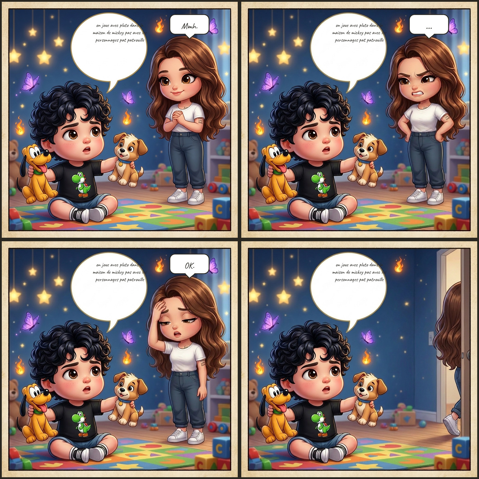 Shayel, Pluto et Mickey, jour 70.